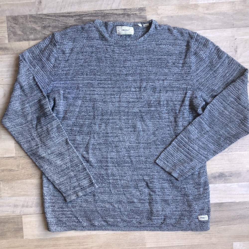 Produkt Mens XXL Knit Sweater Blue Gray Long Sleeve Winter Casual